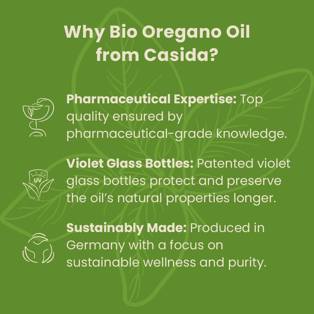 Bio oregano oil Casida quality competitive strengths 