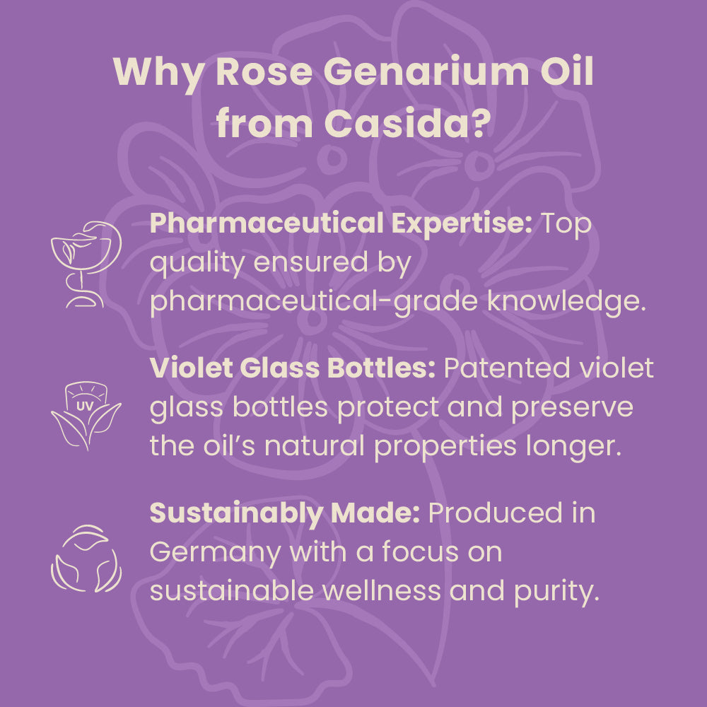 why rose geranium oil Casida